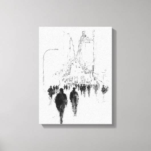 Abstract druk straatbeeld canvas afdruk (Voorkant)
