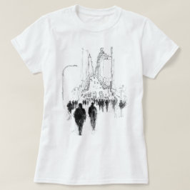 Abstract druk straatbeeld t-shirt
