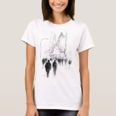 Abstract druk straatbeeld t-shirt (Voorkant)