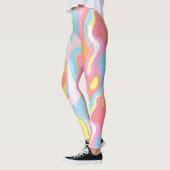 Abstract druppelen verf ontwerp pastel Leggings (Links)