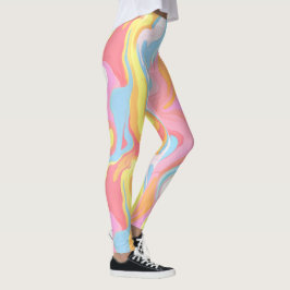 Abstract druppelen verf ontwerp pastel Leggings