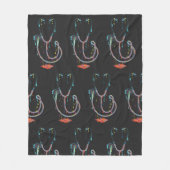 Abstract druppelende stethoscoop – Medische kunst Fleece Deken (Voorkant)