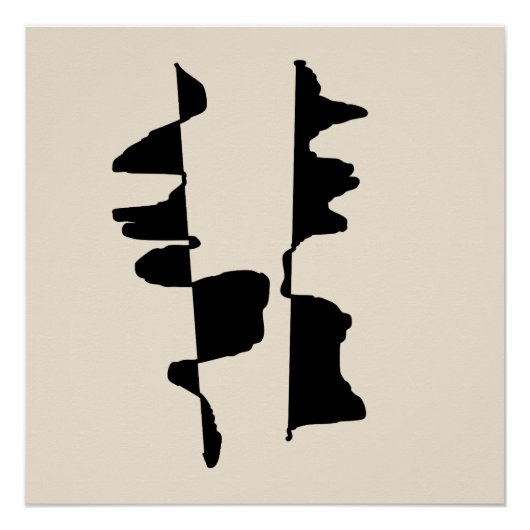 "Abstract Dual Face" Perfect Poster (Voorkant)