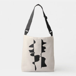 Abstract Dubbel Gezicht Crossbody Tas