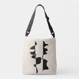 Abstract Dubbel Gezicht Crossbody Tas