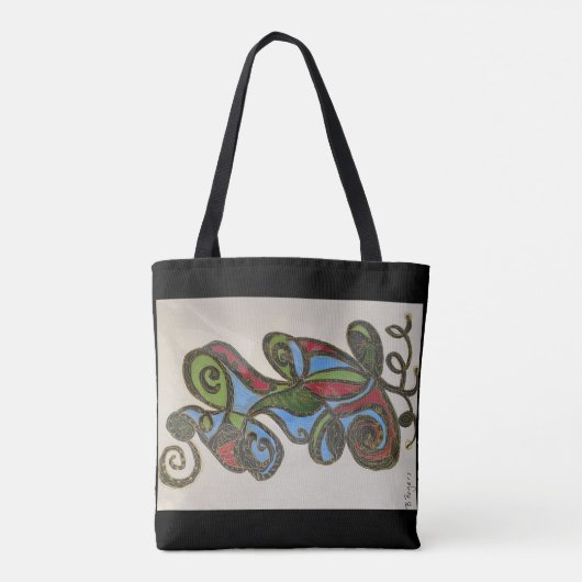 Abstract dubbelzijdig Tas (Achterkant)