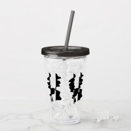 Abstract Dubbelzijdige Rietbeker Design Acryl Drinkbeker