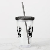 Abstract dubbelzijdige rietjesbeker Design Acryl Drinkbeker (Links)