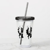 Abstract dubbelzijdige rietjesbeker Design Acryl Drinkbeker (Achterkant)