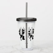 Abstract dubbelzijdige rietjesbeker Design Acryl Drinkbeker (Voorkant)