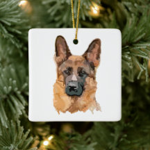 Abstract Duits Shepard Ornament
