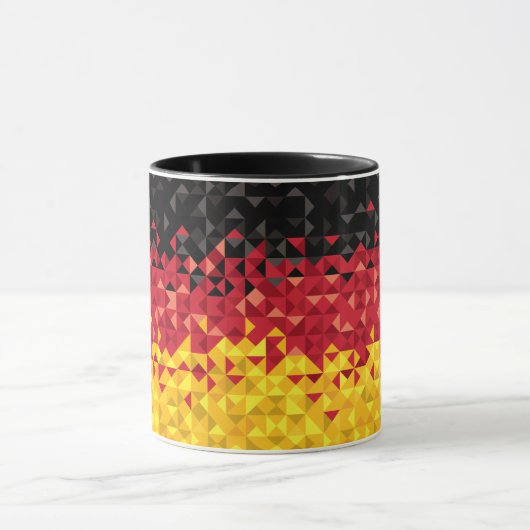 Abstract-Duitse vlag, Duitse kleuren, poolkunst Mok (Midden)