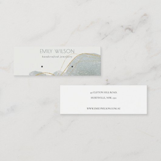 Abstract Dusky Glitter Shiny Earning Display Mini Visitekaartje (Voorkant / Achterkant)