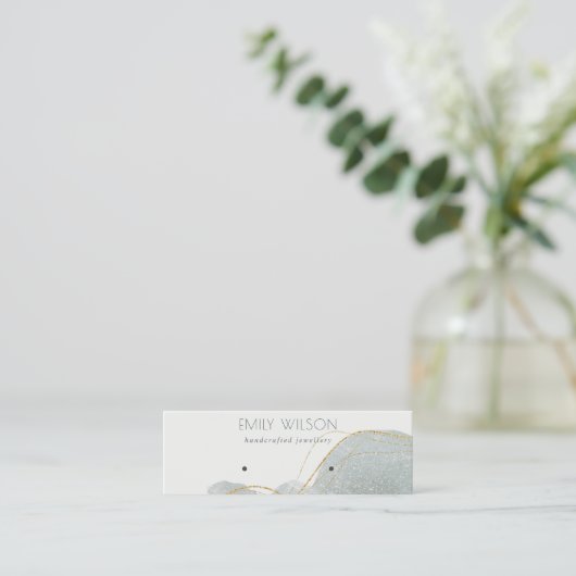 Abstract Dusky Glitter Shiny Earning Display Mini Visitekaartje (Staand voorkant)