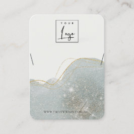 Abstract Dusky Glitter Shiny Ketting Display Visitekaartje