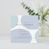 Abstract Dusty Blue Vrijgezellenfeest Kaart (Staand voorkant)