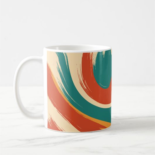 Abstract Dynamic Flow Modern Artwork Koffiemok (Links)