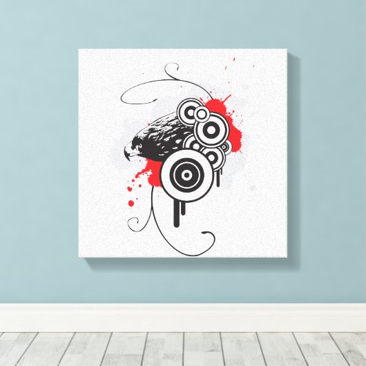 Abstract Eagle Wrapped Canvas Afdruk (Insitu (Houten vloer))