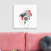 Abstract Eagle Wrapped Canvas Afdruk (Insitu (Woonkamer))