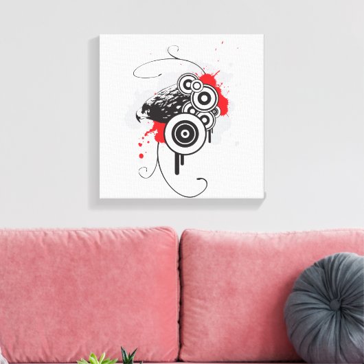 Abstract Eagle Wrapped Canvas Afdruk (Insitu (Woonkamer))