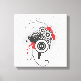 Abstract Eagle Wrapped Canvas Afdruk