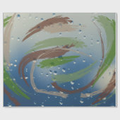 Abstract Earth-Tone Brushstroke Wrapping Paper Cadeaupapier (Vlak)