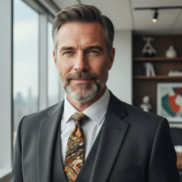 Abstract Earth Tone Camouflage Pattern Stropdas