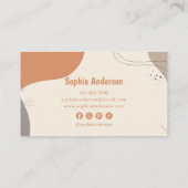 Abstract Earth-Tone Minimalistisch Visitekaartje (Achterkant)