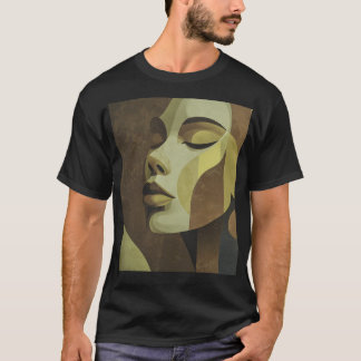 Abstract Earth-Tone Portrait T-Shirt