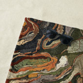 Abstract Earth Tone Swirl Pattern Strandlaken (In situ)