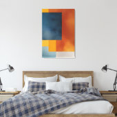 Abstract Earthly Geometry Canvas Afdruk (Insitu (Slaapkamer))