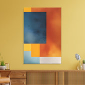 Abstract Earthly Geometry Canvas Afdruk (Insitu (Woonkamer))