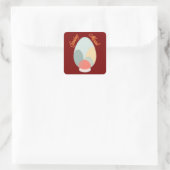 Abstract Easter Egg – Modern Art - Autocolante Vierkante Sticker (Tas)