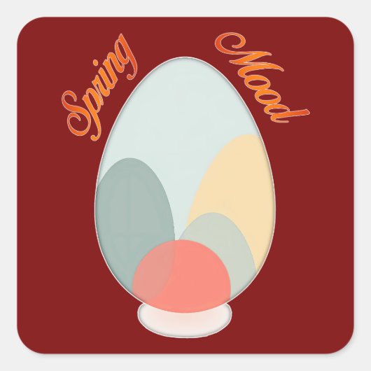 Abstract Easter Egg – Modern Art - Autocolante Vierkante Sticker (Voorkant)