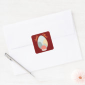 Abstract Easter Egg – Modern Art - Autocolante Vierkante Sticker (Envelop)