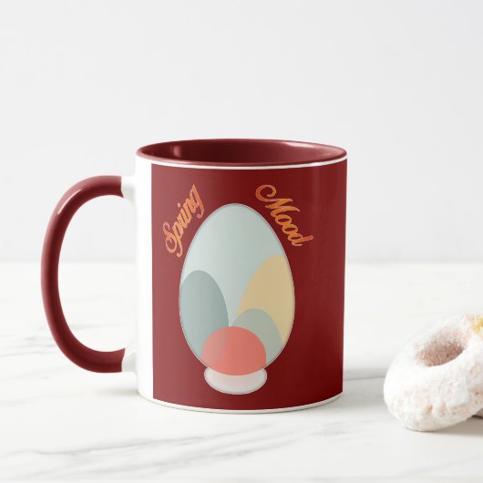 Abstract Easter Egg – Modern Art - caneca Mok (Met donut)