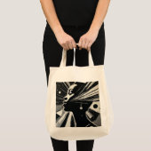 Abstract Ebony Tote Bag (Voorkant (product))
