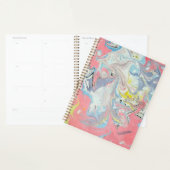 Abstract Ebru Water Marbling Pastel Planner (Display)