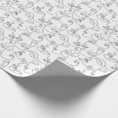 Abstract één lijn gezichtspatroon cadeaupapier (Hoek)