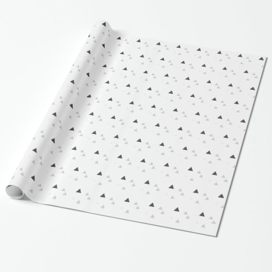 Abstract, eenvoudig geometrisch driehoekspatroon cadeaupapier (Uitgerold)