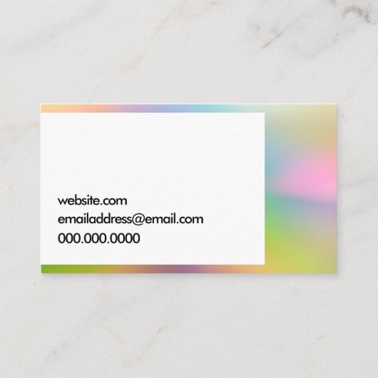 Abstract eenvoudig kleurenontwerp visitekaartje (Achterkant)