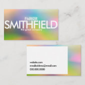 Abstract eenvoudig kleurenontwerp visitekaartje (Voorkant / Achterkant)