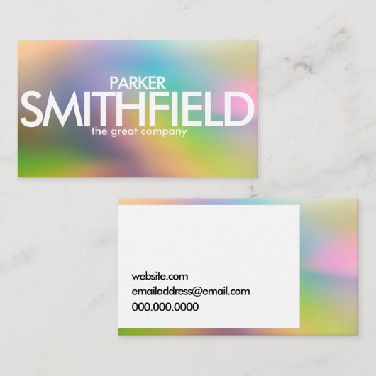 Abstract eenvoudig kleurenontwerp visitekaartje (Voorkant / Achterkant)
