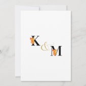 Abstract Eenvoudig Sinaasappel Gladiolus Letters B Save The Date (Achterkant)