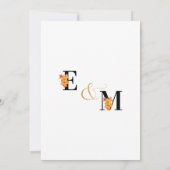 Abstract Eenvoudige Roze Gladiolus Letters Trouw Save The Date (Achterkant)