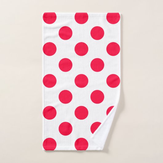 Abstract eenvoudige , stijlvolle rode witte poolpu bad handdoek (Handdoek)