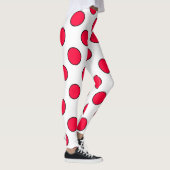 Abstract eenvoudige , stijlvolle rode witte poolpu leggings (Rechts)