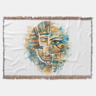 Abstract Egyptian Pharaoh with Eye of Horus Deken