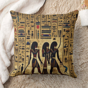 Abstract Egyptisch Hieroglyphs Sierkussen