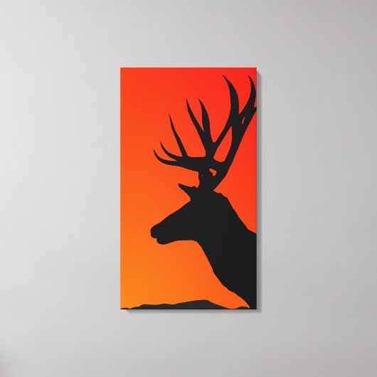 Abstract elandskop gewikkeld canvasprint canvas afdruk (Voorkant)
